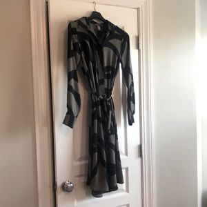 H&M dark navy shirtdress, size XS